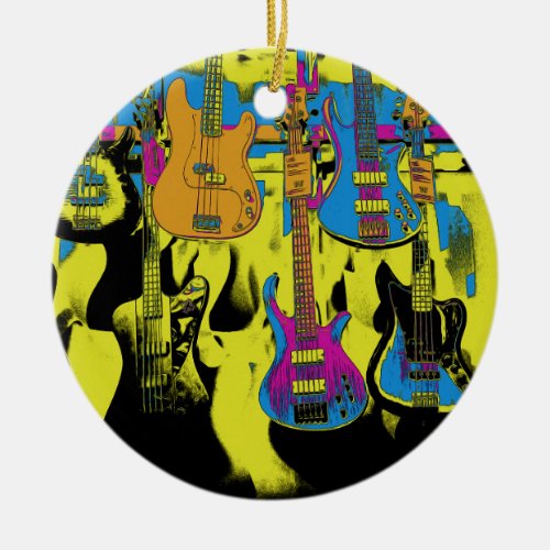 The Guitar Party _ Musical Instrument Ceramic Ornament