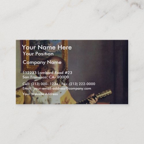 The Guitar Player, By Vermeer Van Delft Jan Business Cards