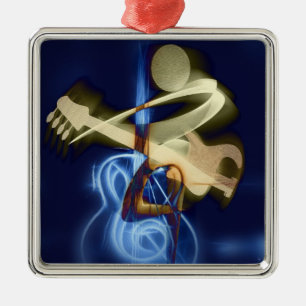 The Guitar Player Metal Ornament