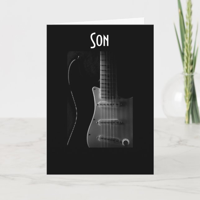 'THE GUITAR' SON'S BIRTHDAY CARD (Front)