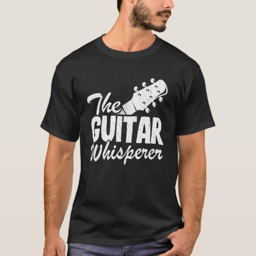 The Guitar Whisperer Vintage Guitarist Dad Mens Gu T_Shirt