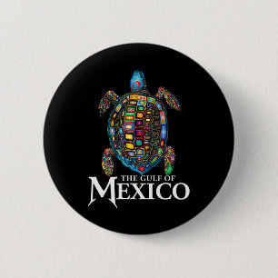 The Gulf Of Mexico Edm Music Rave Dance Sea Turtle Button
