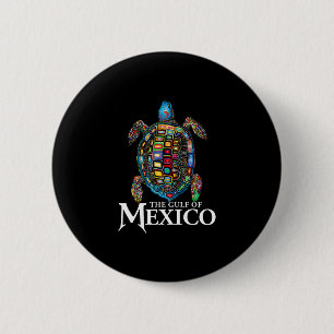 The Gulf Of Mexico Edm Music Rave Dance Sea Turtle Button