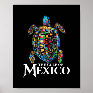 The Gulf Of Mexico Edm Music Rave Dance Sea Turtle Poster