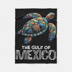 The Gulf Of Mexico Turtle Colorful Mexican Men Wom Fleece Blanket