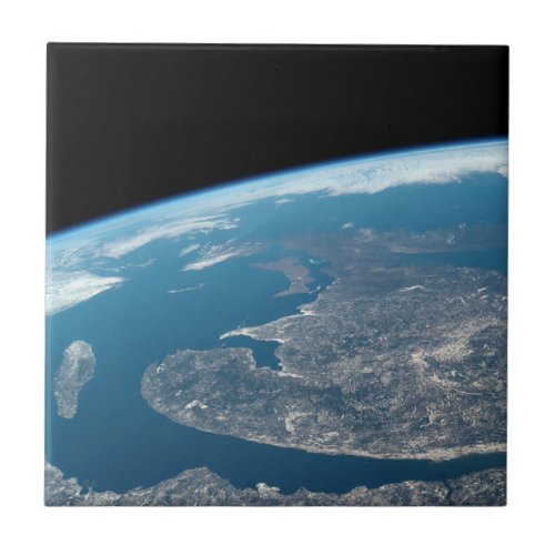 The Gulf Of St Lawrence And Canada Ceramic Tile
