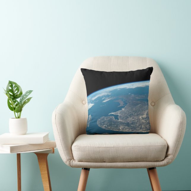 The Gulf Of St. Lawrence And Canada. Throw Pillow (Chair)