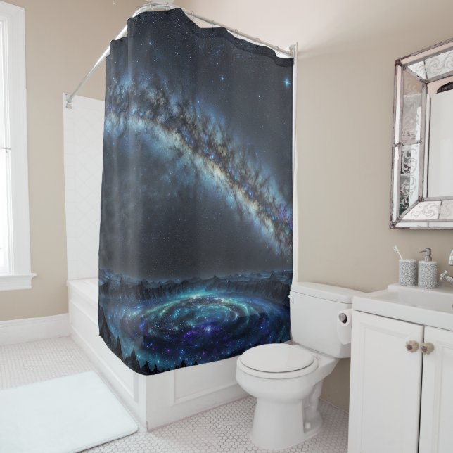 The Gulf of Stars Shower Curtain (In Situ)