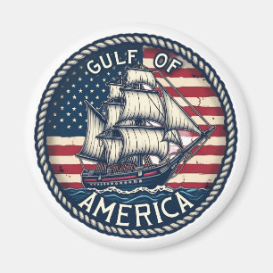 The Gulf Of Usa America Patriotic Magnet