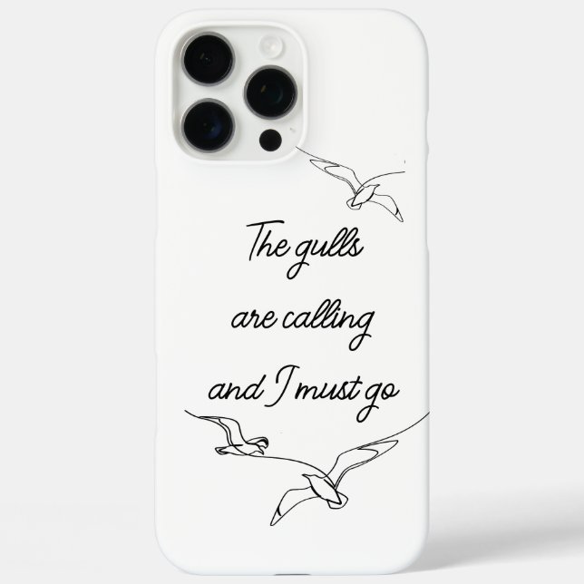 The gulls are calling and I must go Seagull art  Case-Mate iPhone Case (Back)