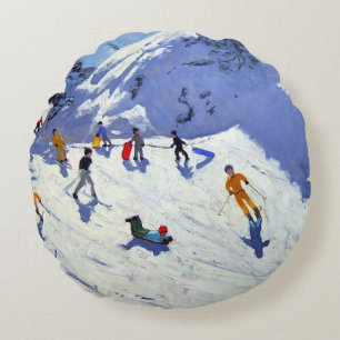 The Gully Belle Plagne 2004 Round Pillow