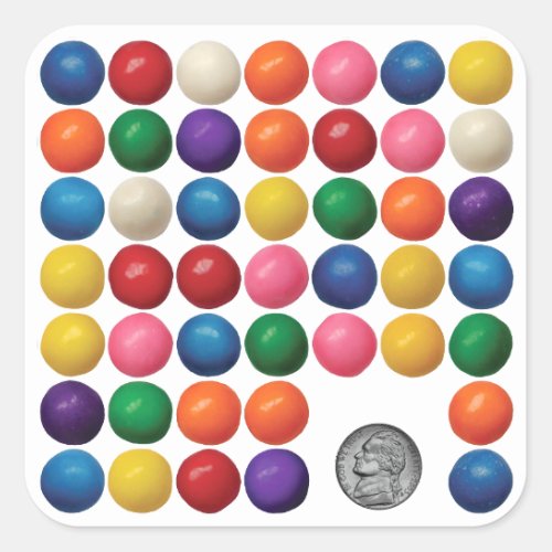 The Gumball Machine Square Sticker