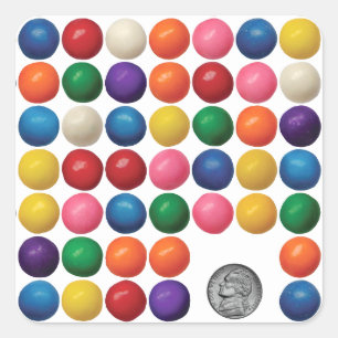 The Gumball Machine Square Sticker