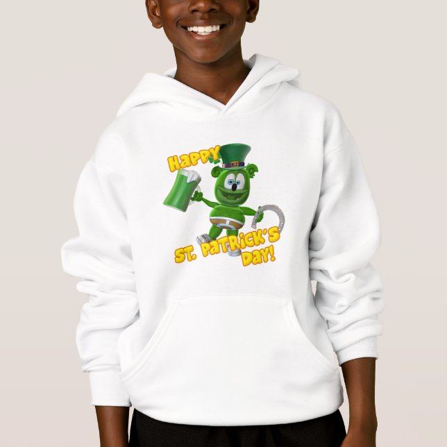 The Gummy Bear St. Patrick's Day Kid's Hoodie (Front)