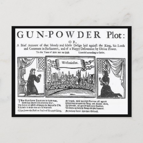 The Gunpowder Plot of Guy Fawkes Postcard