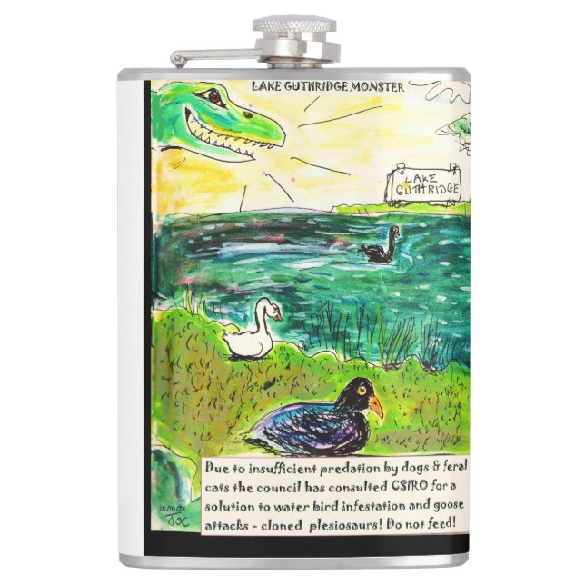 The Guthridge Lake Monster Flask (Front)