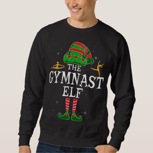 The Gymnast Elf Group Matching Family Christmas Fu Sweatshirt