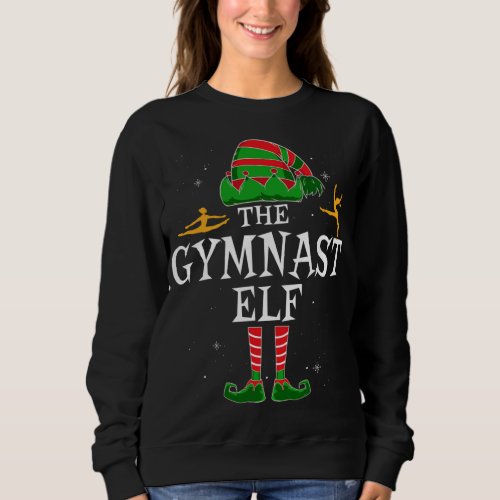 The Gymnast Elf Group Matching Family Christmas Fu Sweatshirt