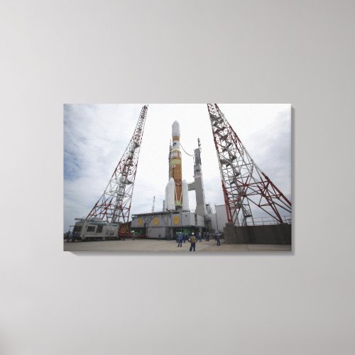 The H_IIB rocket on the launch pad Canvas Print