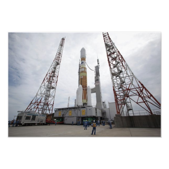 The H-IIB rocket on the launch pad Photo Print (Front)