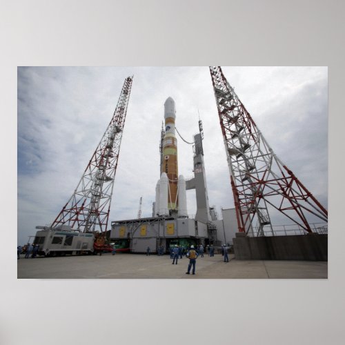 The H_IIB rocket on the launch pad Poster