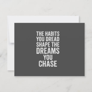 The Habits You Dread – Motivational Quote Postcard