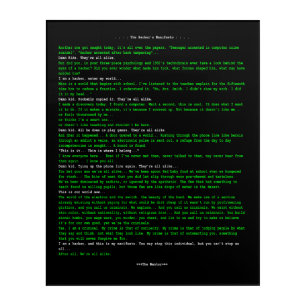The Hacker's Manifesto Acrylic Print