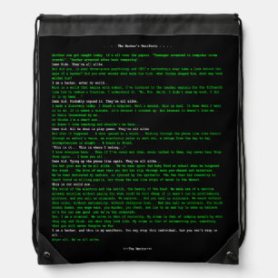 The Hacker's Manifesto Drawstring Bag