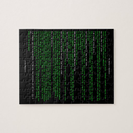 The Hacker's Manifesto Jigsaw Puzzle Zazzle