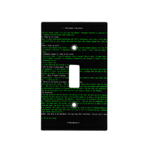 The Hacker's Manifesto Light Switch Cover