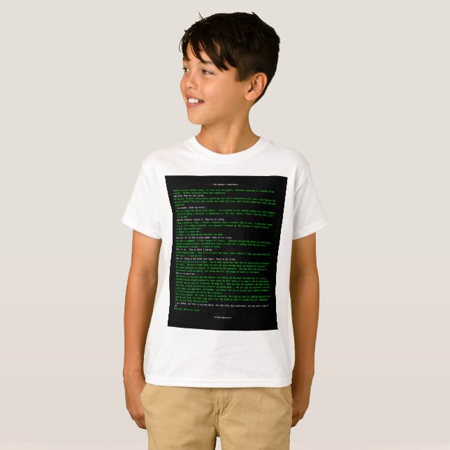 The Hacker's Manifesto T-Shirt (Front Full)
