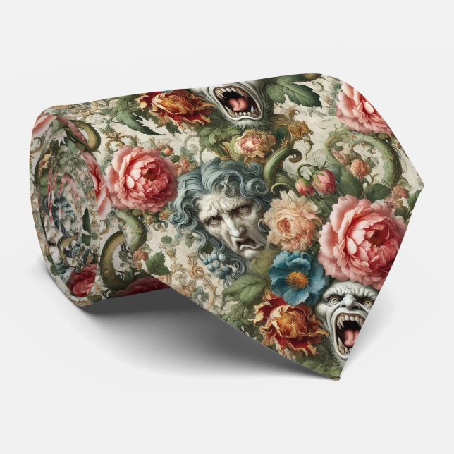 The Hag & the Howl – Gothic Victorian  Neck Tie (Rolled)