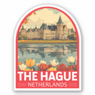 The Hague Netherlands Travel Art Emblem Sticker