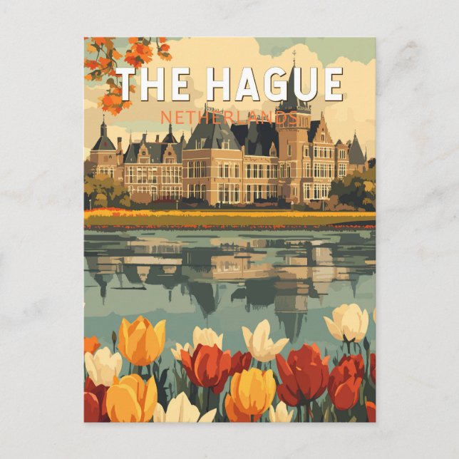 The Hague Netherlands Travel Art Vintage Postcard (Front)
