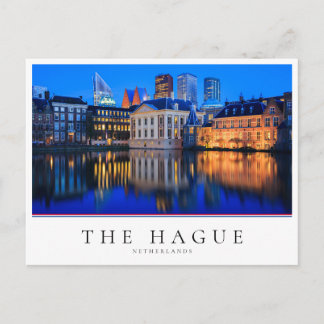 The Hague skyline at blue hour in the Netherlands Postcard