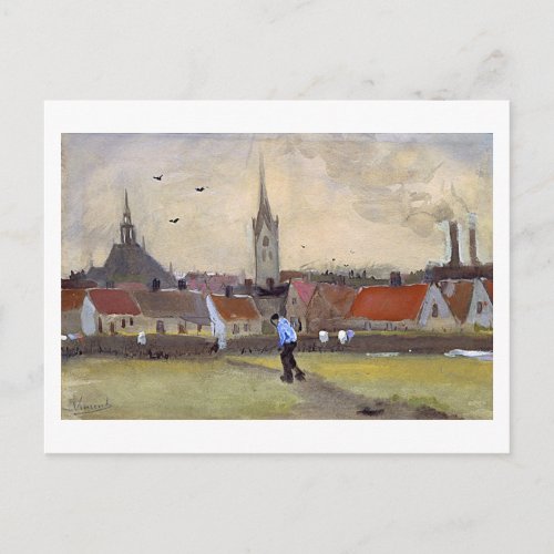 The Hague with New Church Van Gogh Fine Art Postcard