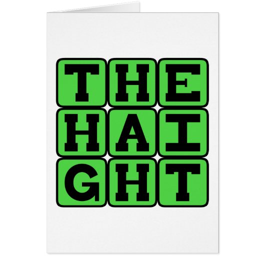 The Haight, San Francisco District Cards (Front)