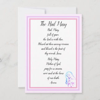 The Hail Mary Prayer Card