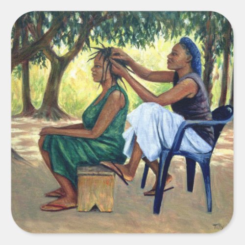 The Hairdresser 2001 Square Sticker