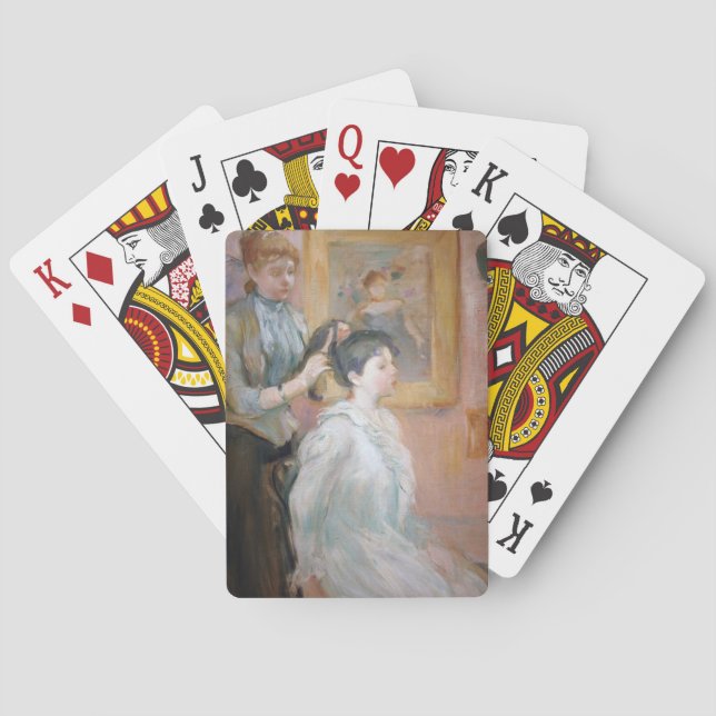 The Hairstylist (by Berthe Morisot) Poker Cards (Back)