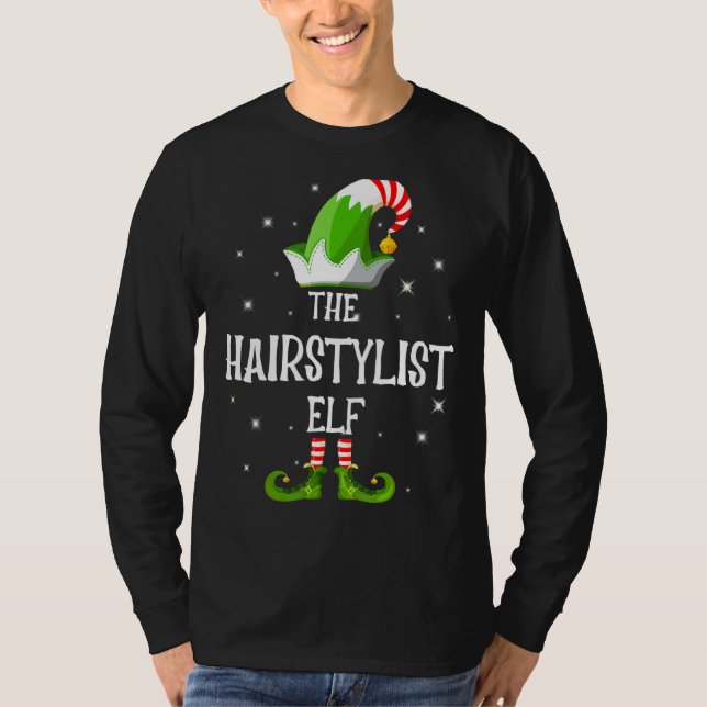 The Hairstylist Elf Family Matching Group Christma T-Shirt (Front)