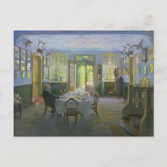 The Hall of the Manor House in Waltershof, 1894 Postcard (Front)
