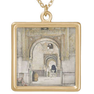 The Hall of the Two Sisters (Sala de las dos Herma Gold Plated Necklace