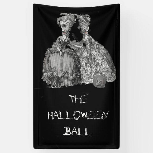 The Halloween Ball (on black) Banner (Vertical)