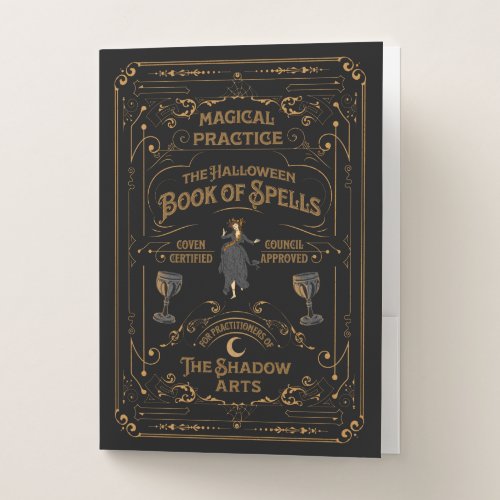 The Halloween Book of Spells  Goth Pocket Folder