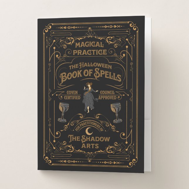 The Halloween Book of Spells | Goth Pocket Folder (Front)