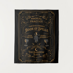 The Halloween Book of Spells Goth Tapestry