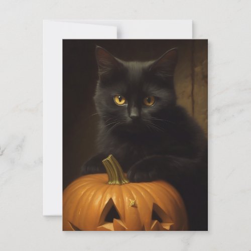 The Halloween Cat Postcard