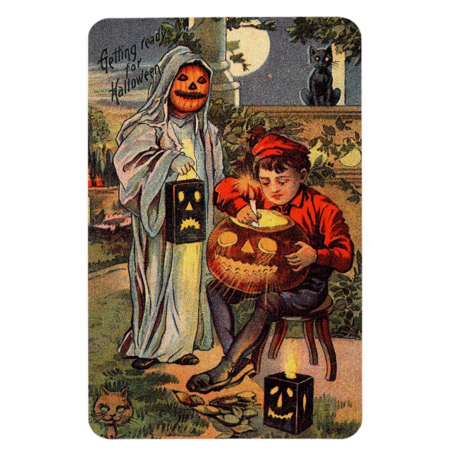 The Halloween Haunting - Vintage Halloween Magnet (Vertical)