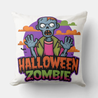 The Halloween Strange Zombie Throw Pillow: Eerie  Pillow
